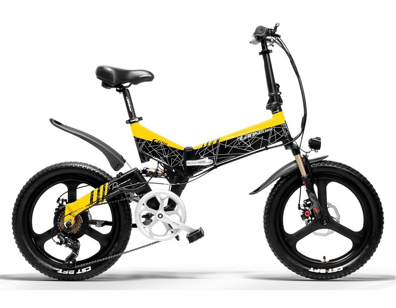 Rear Suspension 20 Inch Folding Electric Bike G650 LANKELEISI L G 13AH Battery