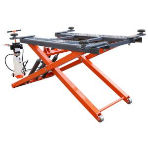 Quality One Cylinder Heavy Duty CE 6000lb Mid-Rise electric pump Scissor Car Lift wholesale