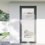 Bedroom Double Tempered Glass Aluminum Frame Glass Door with Powder Coating