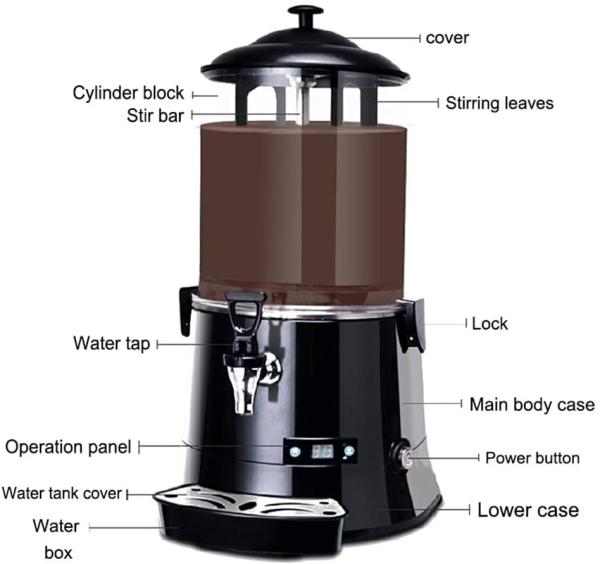 Hot Drink Beverage Chocolate Coffee Dispenser Latte Mocha Tea Mixer Cocoa