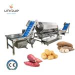Hotels' Top Pick Automatic Continuous Brush Potato Peeling Line with 1040 KG