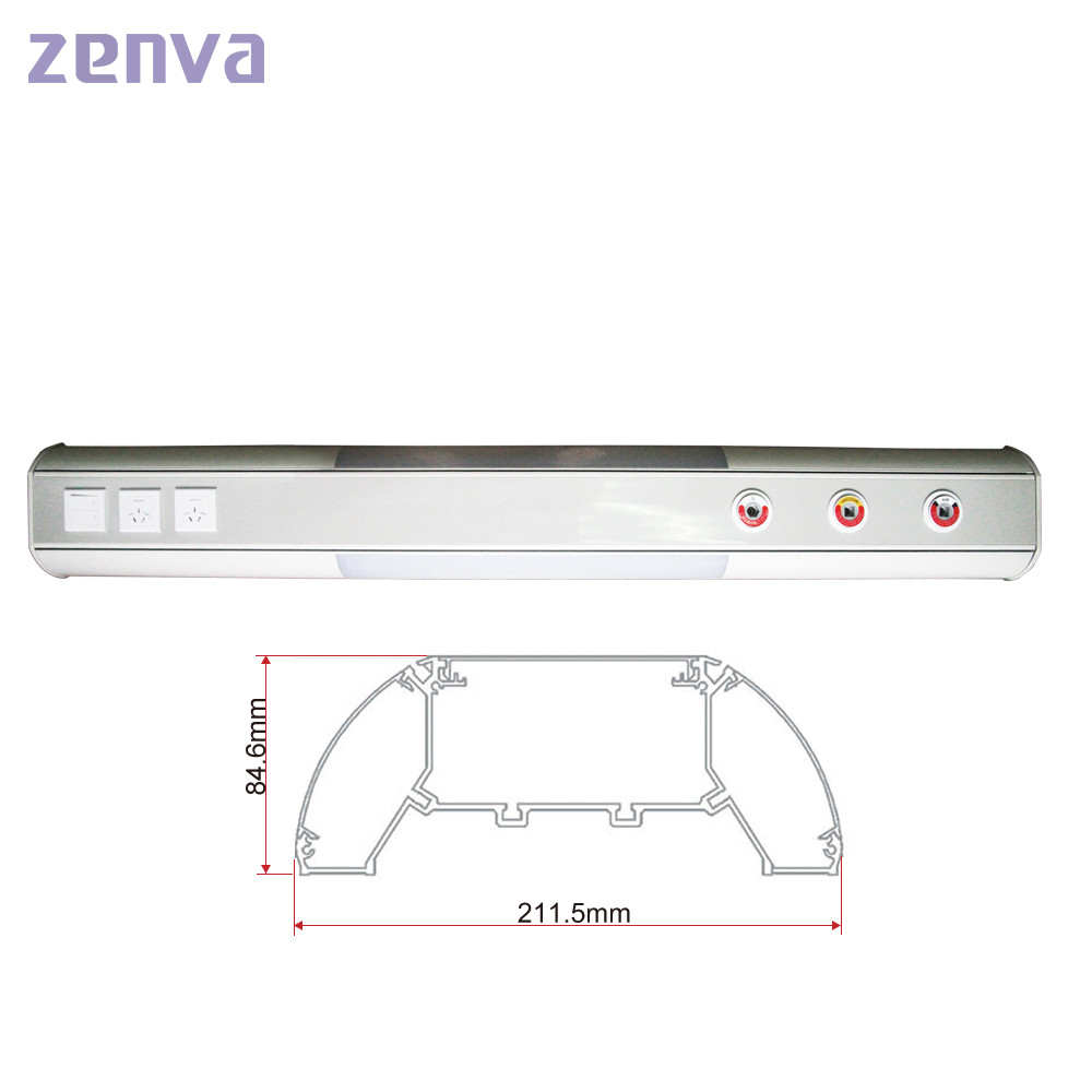 Patient Medical Bed Head Units Panels Three Cavities For Hospital