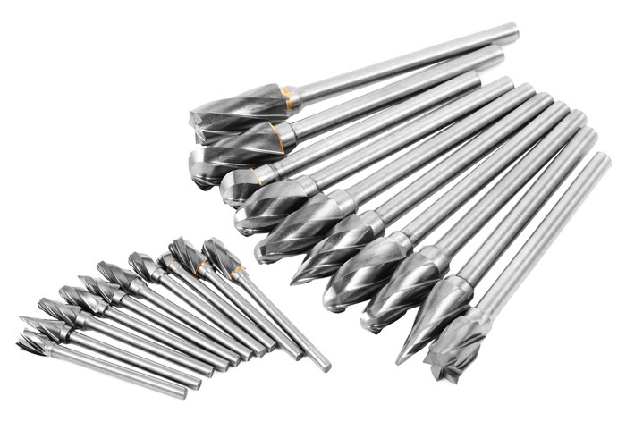 Extra Long Reach Carbide Burr Set , Die Grinder Carbide Burr Heat Resistance