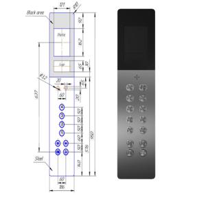 Quality Customized Elevator Parts Cop Panel Stainless Steel Cop Board Lift Cop wholesale