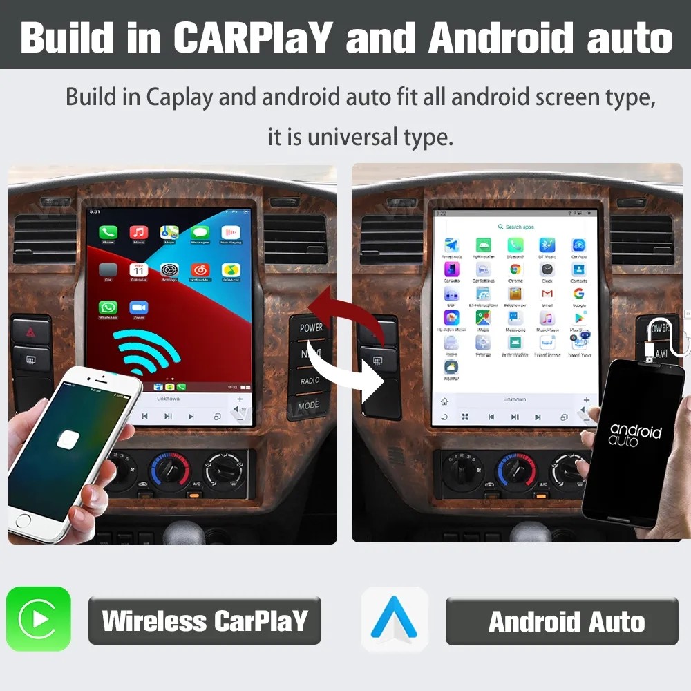 12.1 Inch Touch Screen Head Unit For Nissan Patrol 128G Navigation GPS Multimedia Player Wireless Carplay 4G