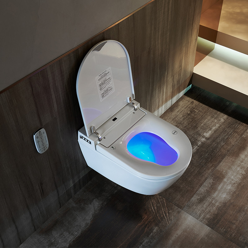 AKB1050 Wall Hung Smart Toilet 980W P Trap Wash Down Flushing