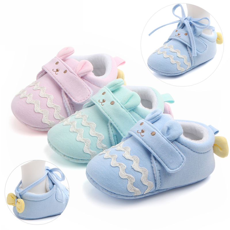 2019 winter autumn soft cotton cute animal Outdoor prewalker infant baby crib shoes