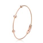 OEM Simple Small Bead Bracelet K Gold Stainless Steel Rope Chain Bracelet