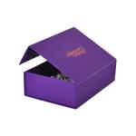 Recyclable Clothing Cardboard Box , Purple Corrugated Boxes With Rose Gold Foil