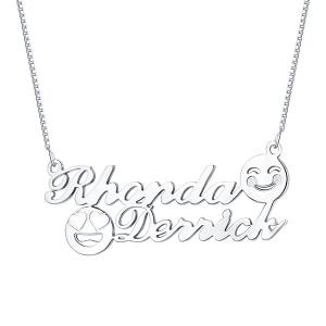 Quality 2 Gram Emoji Custom Silver Necklaces wholesale