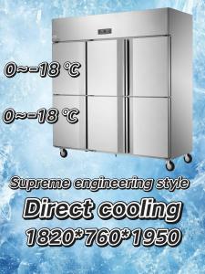 Quality Food Grade 6 Door Commercial Freezer Corrosion Resistance Commercial Upright Fridge wholesale