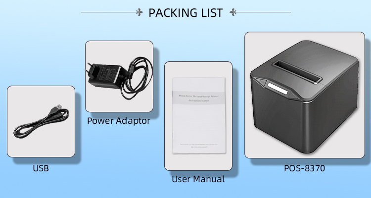 Print Width 72mm 203dpi Thermal Printer for Air Waybill and Receipt Printing on Pos8370
