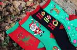 Promotional cute cartoon christmas patterned design eco-friendly cotton socks