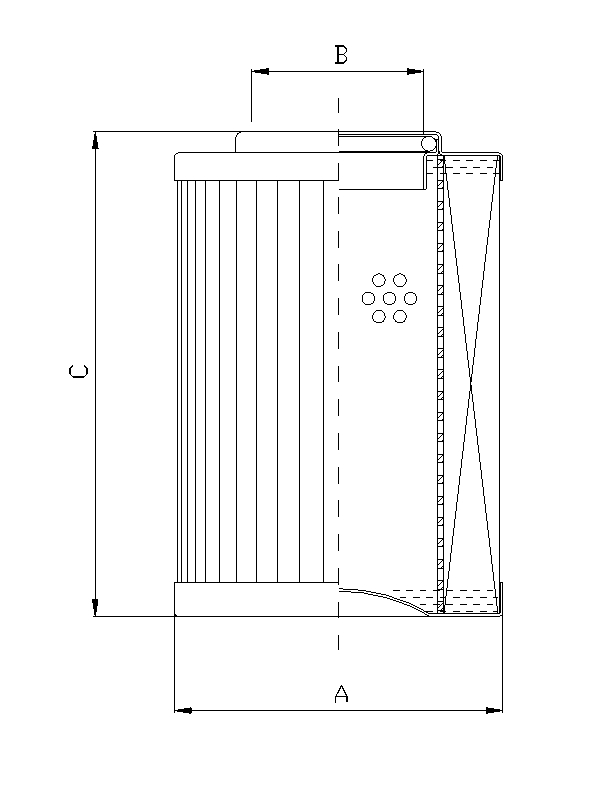 Replace Filtrec D1104G10A with Glass Fiber Material Perforated Cylindrical Tubes