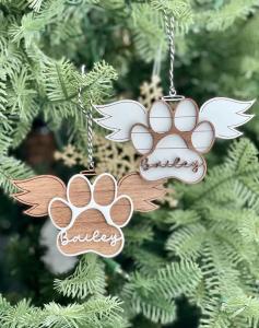 Quality Paw With Wings Pet Memorial Ornament 3.5 X 5.5 In Personalized wholesale