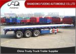 Tri-axle flatbed container semi trailer 40 ton truck trailer use on port