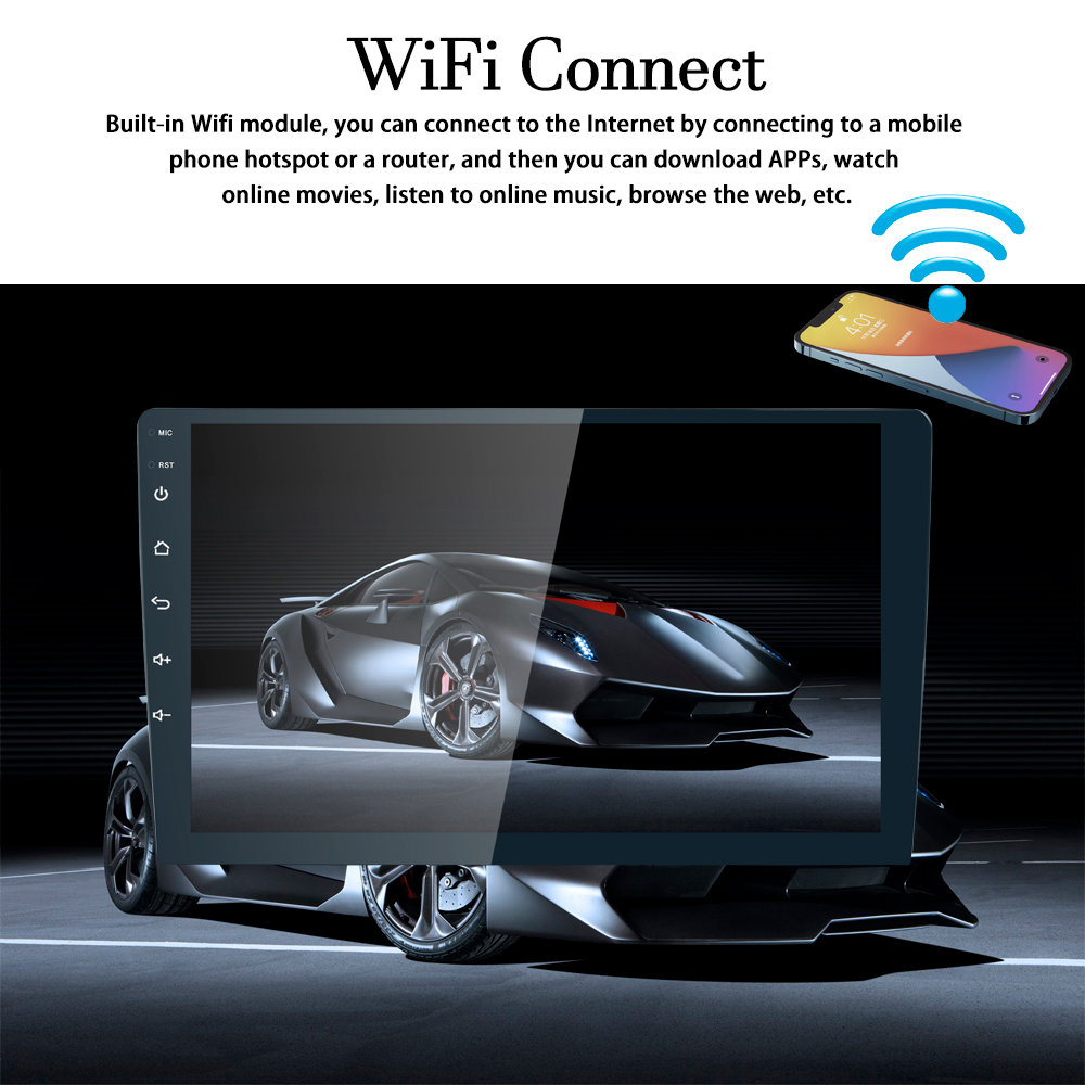 Universal 9/10 Inch Car Android Touch Screen GPS Stereo Radio Navigation System 4 64G