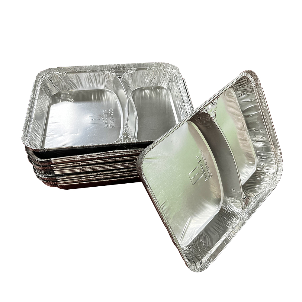 Silver Food Packing Disposable Wrinkle Wall Aluminum Foil Serving Containers Food Bowls