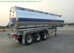 3 Axle Stainless Steel Tanker Semi Trailer For Drink Water , Beer, Milk , Food