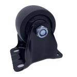 Heavy Duty Plate Rigid Black Nylon Caster Wheel 3 Inch