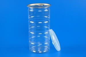 Quality Large Transparent Plastic Jar With Aluminum Lid EOE / POE Sealing Type wholesale