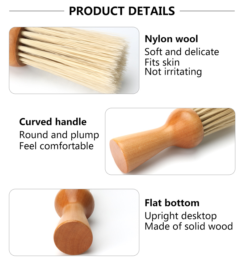 Customizable Barber Powder Brush Neck Duster Brush For Hair Salon