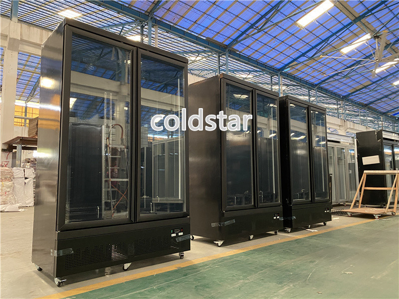 Commercial Upright Glass Door Refrigerated Showcase Supermarket Multi Deck Beverage Cooler