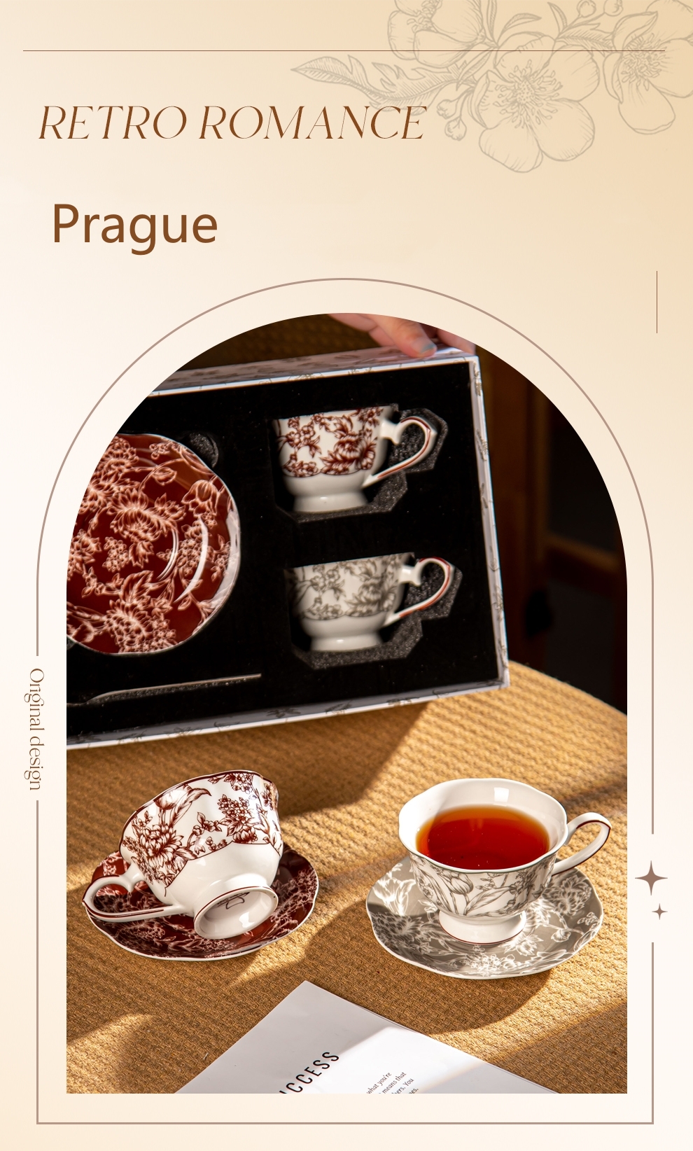 Sustainable Ceramic Tea Cup Set For Elegant Cappuccino Cups And Porcelain Mug