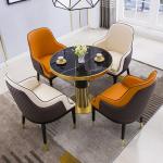 Modern Style Stainless Steels Round Marble Hotel Negotiation Table