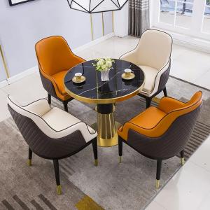 Quality Modern Style Stainless Steels Round Marble Hotel Negotiation Table wholesale
