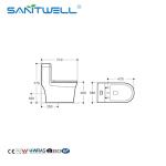 ceramic one piece toilet Popular sanitary ware bowl for bathroom SWM8610 Rimless