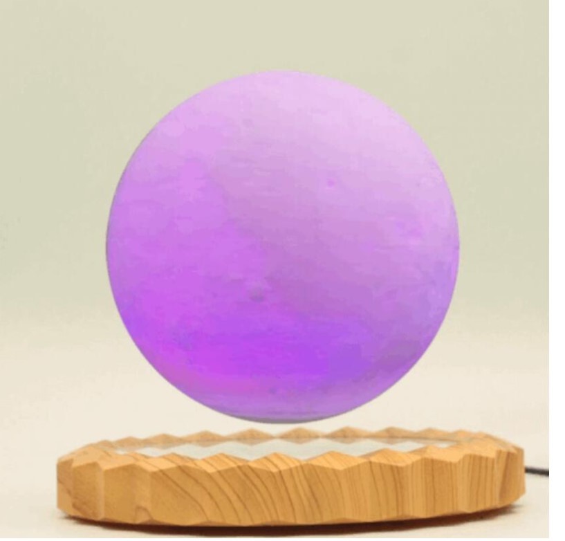 PA-0701G Magnetic floating levitation colorful change moon lamp 5inch night light for promotion gift