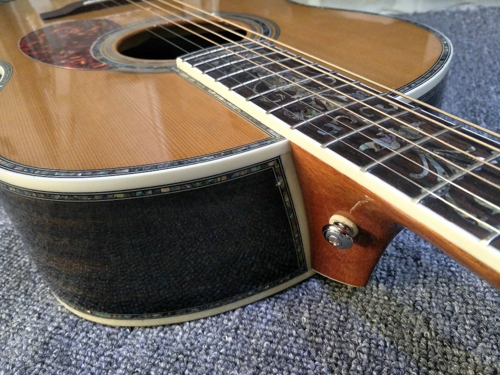 39 inches ooo45s Acoustic Guitar Top AAA Solid Red Cedar Abalone Binding Body With Fishman Pickups Rosewood fingerboard