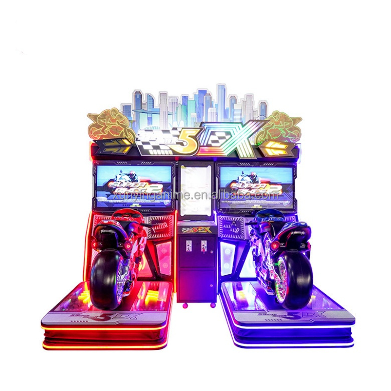 3D Video Arcade Motorcycle Racing Arcade Machine 2 Player CE Certificated