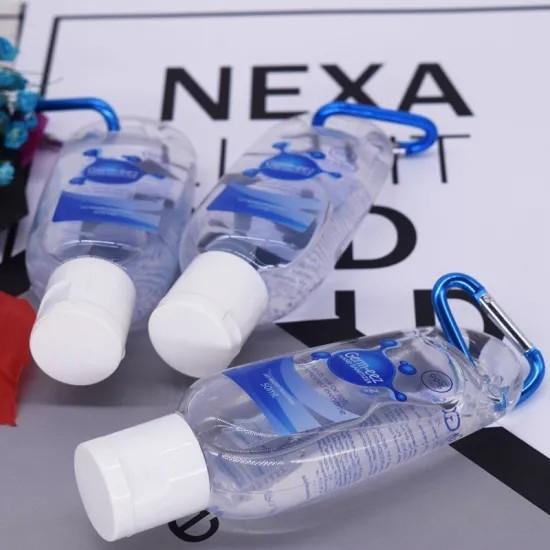 Waterless Hand Sanitizer Gel , Antibacterial Hand Gel With Carabiner 100ml 300ml