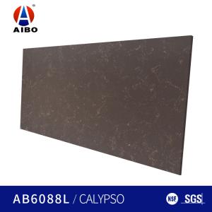 Quality Vanity Countertop Artificial Quartz Stone Black Color NSF 20CM wholesale