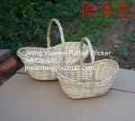 wicker food basket with handle bread basket