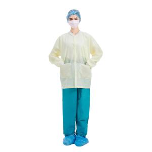Quality OEM Hospital Scrub Suit , Disposable Dental Lab Jackets Knit Collar wholesale