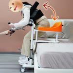 Orange Adjustable Transfer Lift Chair Paralyzed Hydraulic Lift Wheelchair