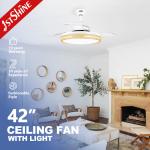 Smart 42 Inch LED Invisible Ceiling Fan For Bedroom And Living Room