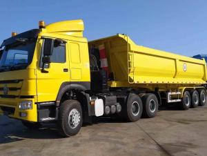 Quality Jost Kingpin 3 Axles 60-80 Tons U-Shape Rear Dump Semi Trailer for Heavy Duty Hauling wholesale