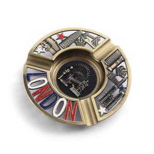 Quality Customized Rohs 118mm Round Metal Ashtray / Portable Cigarette Ashtray wholesale