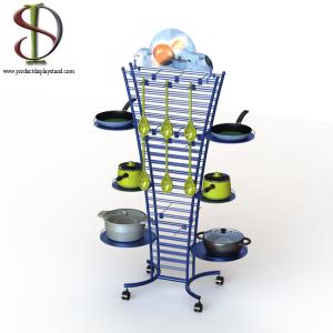 Quality Custom Pans Metal Floor Display Stands Wire Metal Shelves And Wire Pegs wholesale