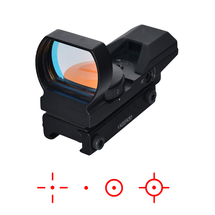 Versatile 1X22X33 Tactical Red Dot Reflex Sight For Optical Red Dot Scope Matte Black