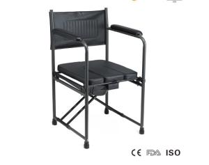 Quality Elderly Care Steel Folding Commode Chair For Patient 38mm Back Height wholesale