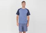 Breathable Mens Designer Loungewear Sets Polycotton Jersey Raglan Sleeve Tee