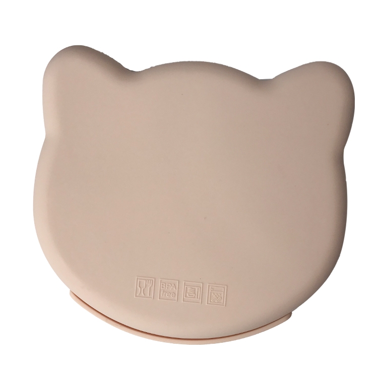 BPA Free Silicone Baby Tray Cat Shape Tableware Feeding Plate Customized