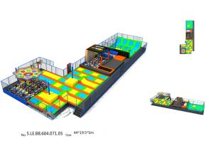 Quality 836 M2 Trampoline Attraction Multi Game Indoor Playground Trampoline World wholesale