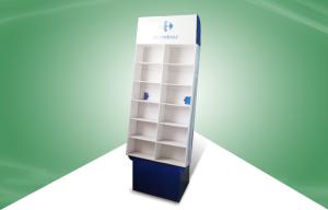 Quality Customized Retail Pop Cardboard Display Shelf / Paper Floor Display For Food wholesale