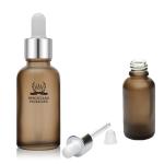 Colored Paiting ODM Serum Dropper Bottles Glass Frosted Round Shape